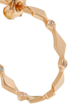 Morocco Mosaic Hoop Earrings, 18k Rose Gold with Diamonds
